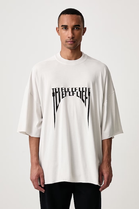 Rick Owens DRKSHDW Tommy tričko bavlněné pánské béžové DU02F6259 RNEP5