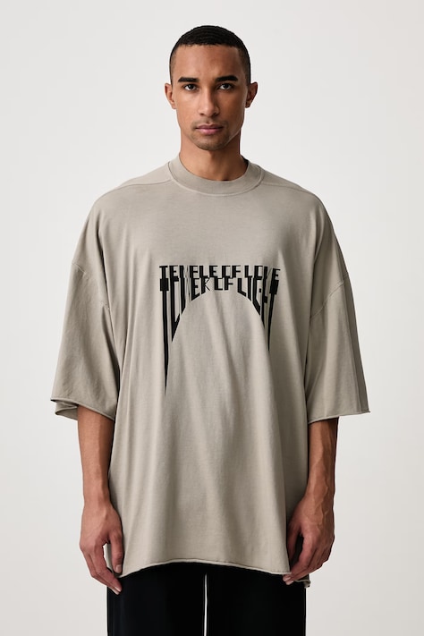 Rick Owens DRKSHDW Tommy tričko bavlněné pánské béžové DU02F6259 RNEP5