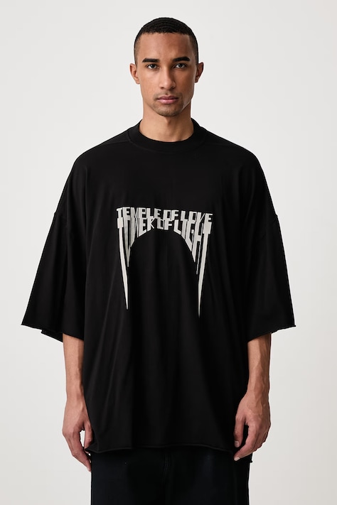 Rick Owens DRKSHDW Tommy tričko bavlněné pánské černé DU02F6259 RNEP5