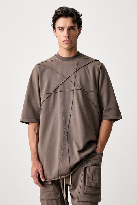 Rick Owens DRKSHDW Jumbo tričko bavlnené pánske sivé DU02F6274 RIGET2