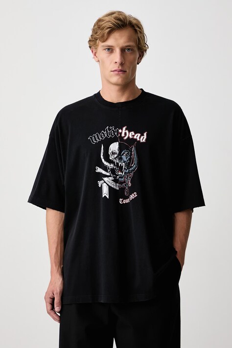 Vetements Vetements x Motorhead T-shirt bawełniany męski czarny MH27TR242B