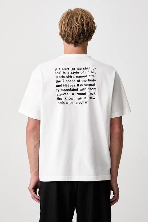 Vetements Definition Regular T-shirt męski bawełniany biały MH27TR220W
