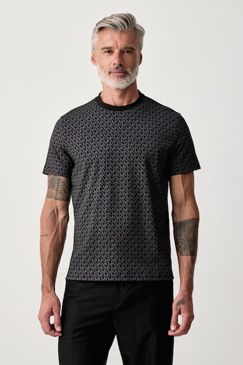 Michael Kors T-shirt męski bawełniany czarny CB9529A5KS