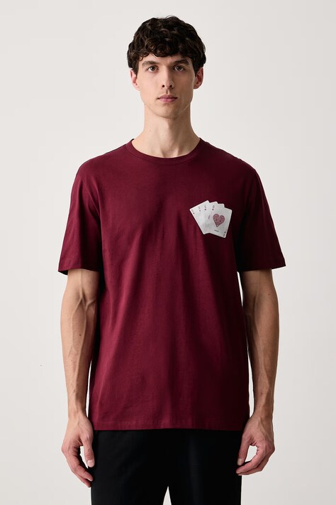 HUGO T-shirt męski bawełniany Dahr różowy 50568696