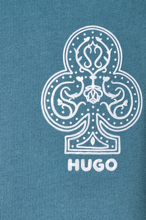 HUGO футболка чоловіча бавовняна Dulos — AW26-TSMZ53, блакитний — фото 5