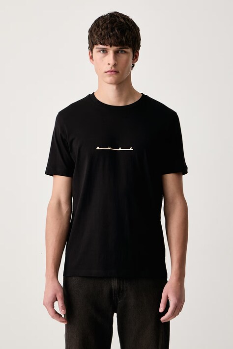 HUGO Tricou din bumbac Datri negru 50568118