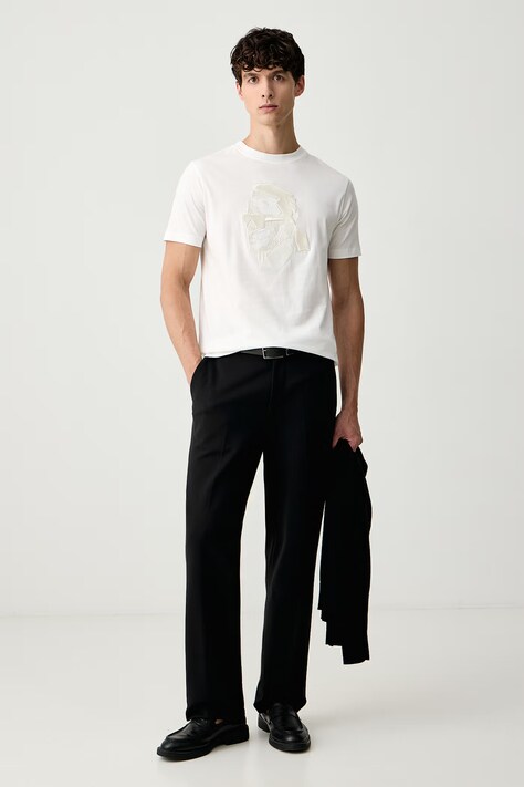 Karl Lagerfeld футболка чоловіча бавовняна — AW26-TSMZ5L, білий — фото 2
