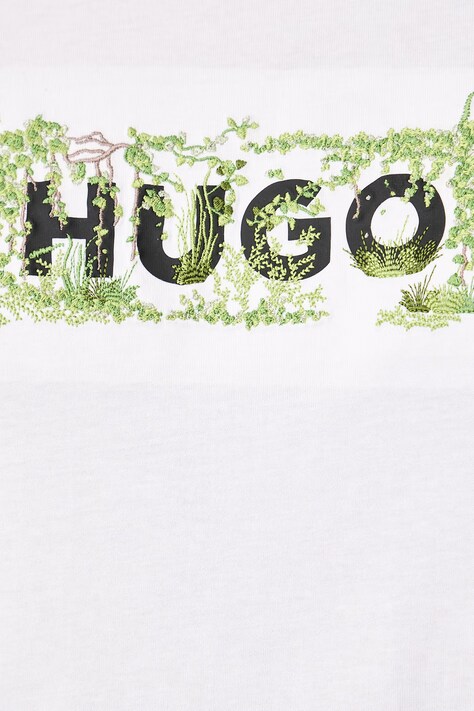 HUGO Blue T-shirt męski bawełniany Niviotee biały 50567953