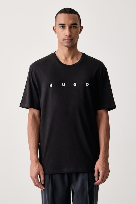 HUGO Majica za muškarce od pamuka AZURI_T-shirt crna 50570340
