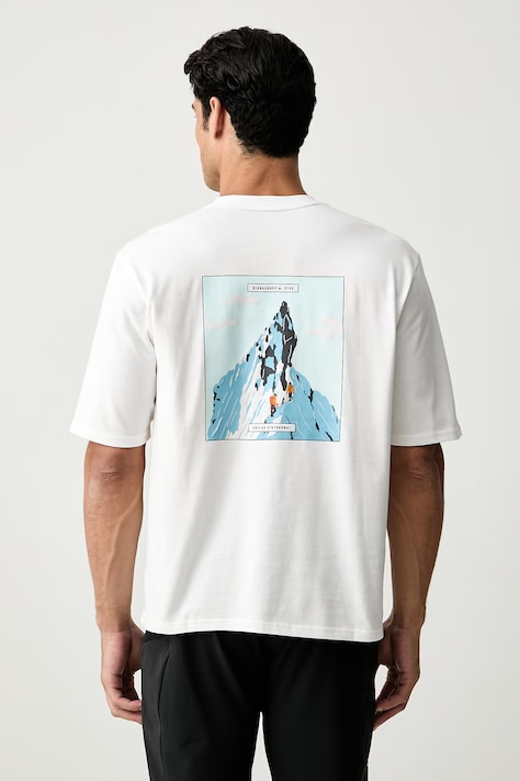Salewa T-shirt trekkingowy męski z bawełną EAGLE PEAK biały 00.0000029392