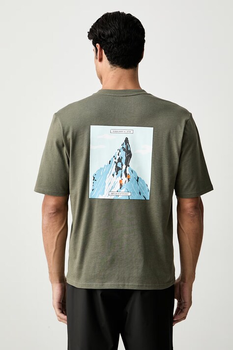 Salewa T-shirt trekkingowy męski z bawełną EAGLE PEAK zielony 00.0000029392