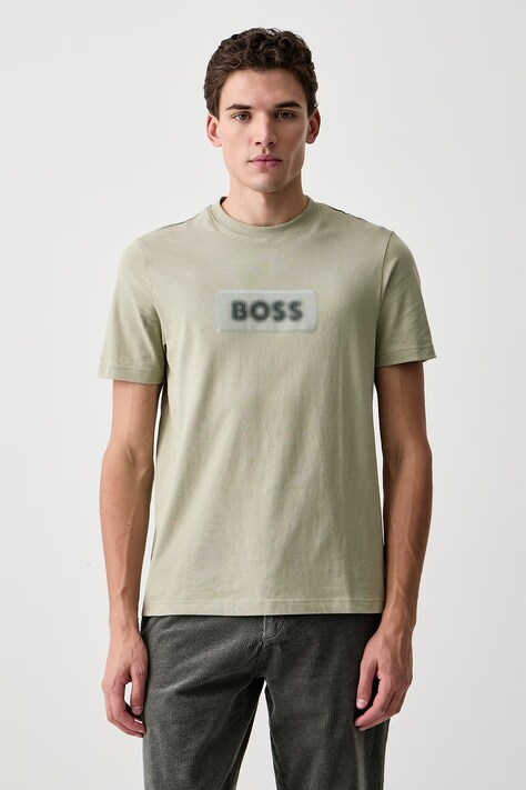 BOSS Orange Футболка чоловіча бавовняна Te_Effect зелена 50571286