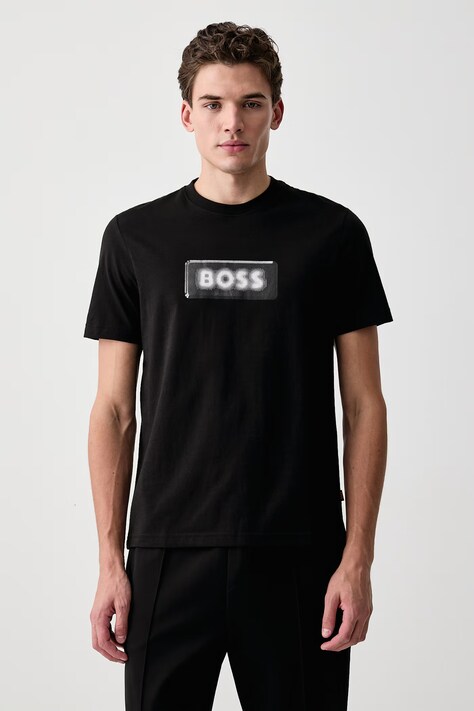 BOSS Orange Футболка чоловіча бавовняна Te_Effect чорна 50571286