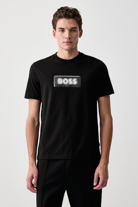 BOSS Orange Футболка чоловіча бавовняна Te_Effect чорна 50571286