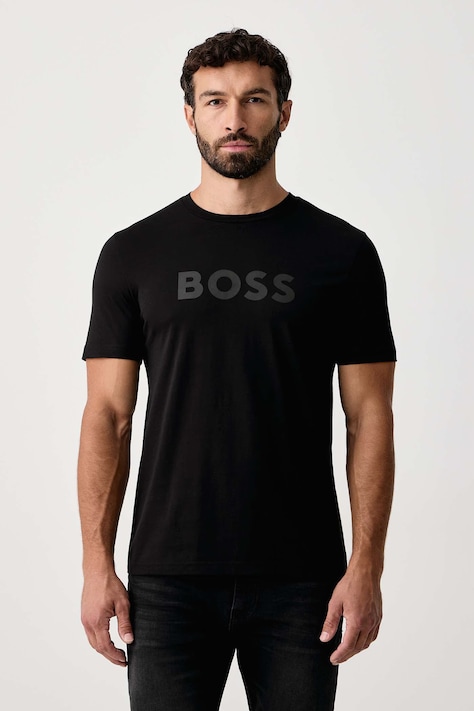 BOSS Orange Majica za muškarce od pamuka Te_Logo crna 50566504