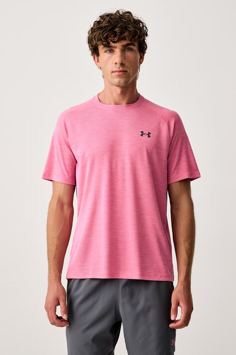 Under Armour T-shirt sportowy męski Tech Textured różowy 1382796.637