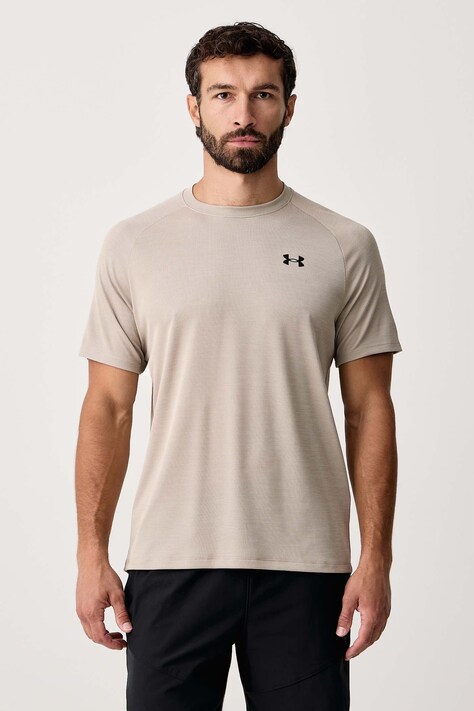 Under Armour T-shirt treningowy męski Tech Textured beżowy 1382796.204