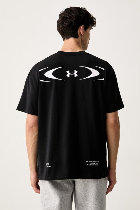 Under Armour T-shirt męski z bawełną czarny 6013625