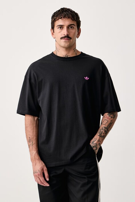 adidas Originals T-shirt męski bawełniany NCLR Loose czarny LI2474
