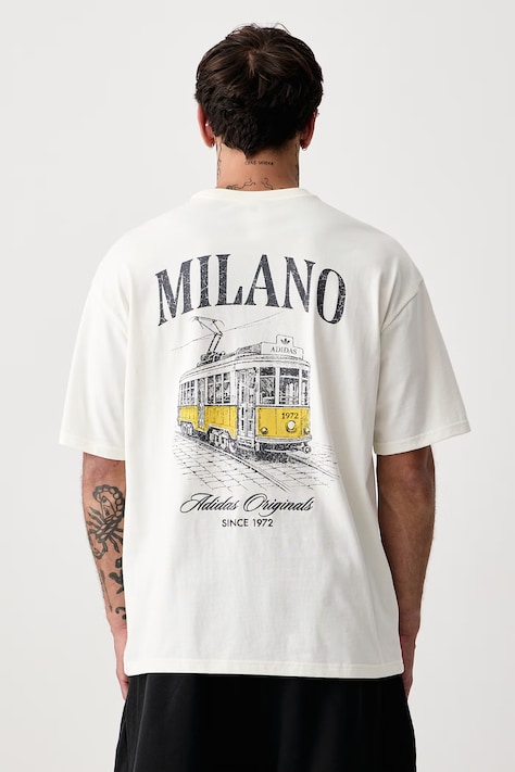 adidas Originals T-shirt męski bawełniany Milan beżowy LG9392