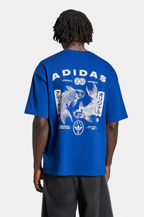 adidas Originals T-shirt męski bawełniany Koi GFX granatowy LI2479