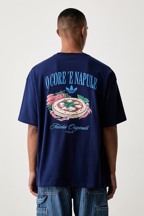 adidas Originals T-shirt męski bawełniany Napoli granatowy LG9395