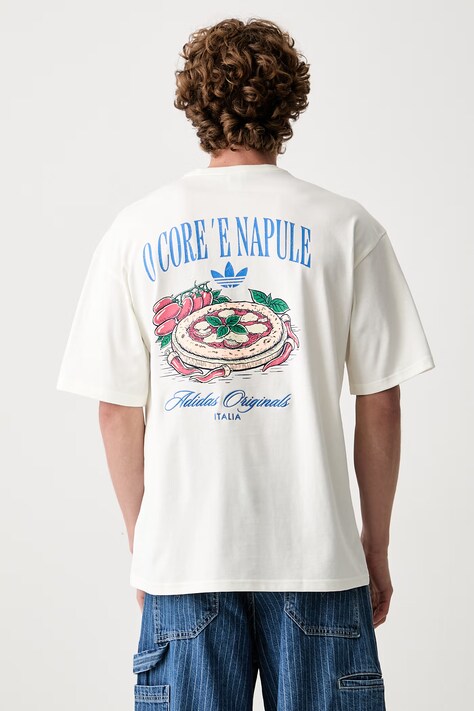 adidas Originals T-shirt męski bawełniany Napoli beżowy LG9396