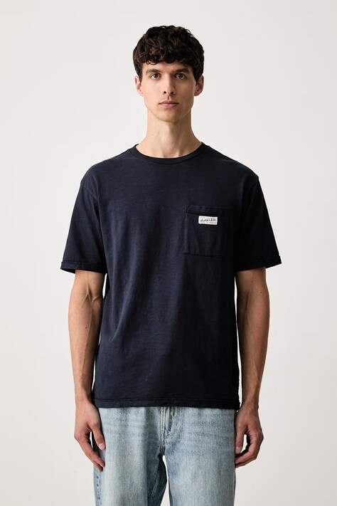 Scotch & Soda T-shirt męski bawełniany granatowy 184696