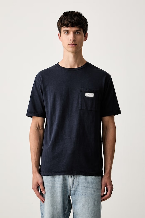 Scotch & Soda T-shirt męski bawełniany granatowy 184696