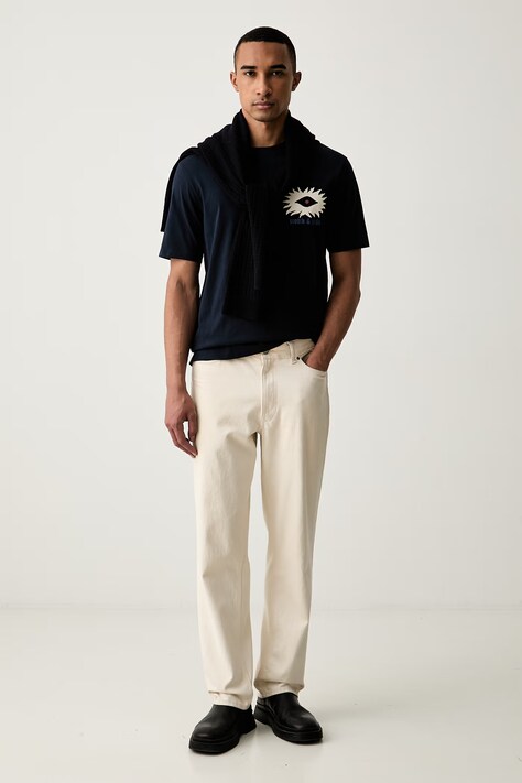 Scotch & Soda футболка чоловіча бавовняна — AW26-TSMZ8P, темно-синій — фото 2