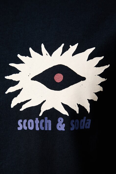 Scotch & Soda футболка чоловіча бавовняна — AW26-TSMZ8P, темно-синій — фото 5