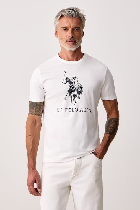 U.S. Polo Assn. Kratka majica moška bombažna LARGE DHM bela MUP5497