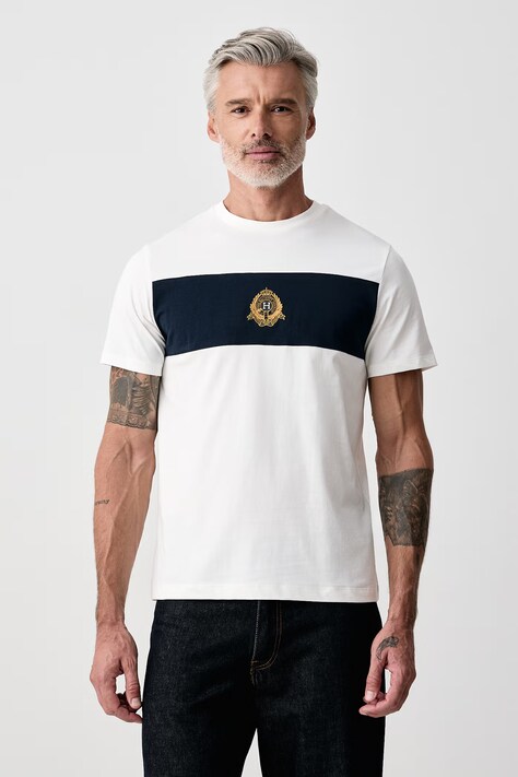 Hackett London T-shirt męski bawełniany biały HM5000139
