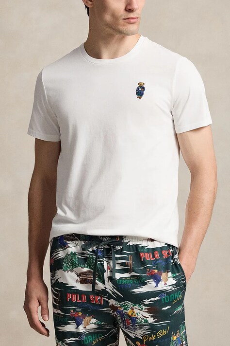 Polo Ralph Lauren T-shirt lounge bawełniany męski biały 714P18502