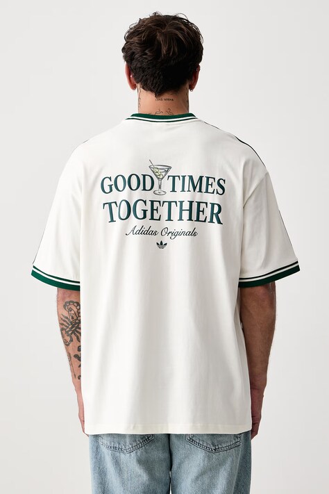 adidas Originals T-shirt męski bawełniany beżowy KW5690