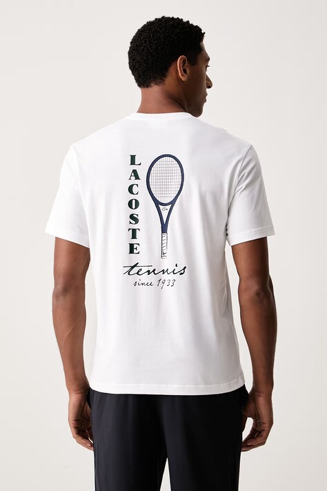 Lacoste T-shirt męski bawełniany biały TH2430