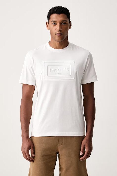 Lacoste T-shirt bawełniany męski biały TH0794