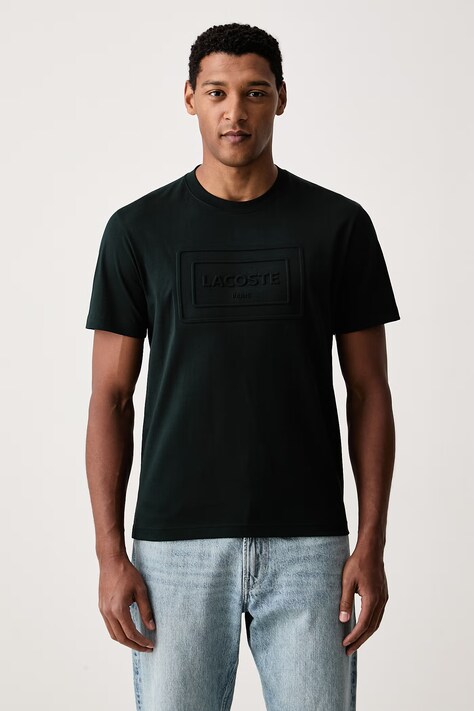 Lacoste T-shirt męski bawełniany zielony TH0794