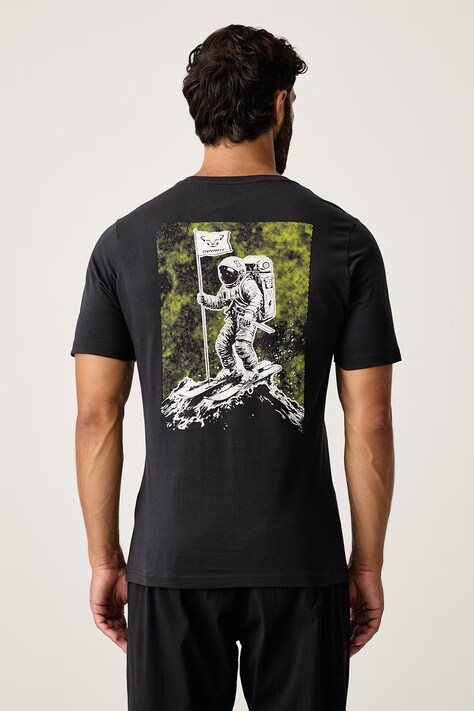 Dynafit T-shirt sportowy męski bawełniany BACK GRAPHIC czarny 08.0000072146