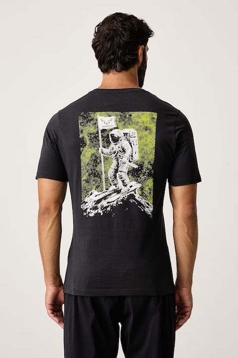 Dynafit T-shirt sportowy męski bawełniany BACK GRAPHIC czarny 08.0000072146