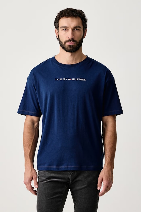 Tommy Hilfiger T-shirt męski bawełniany granatowy UM0UM03685