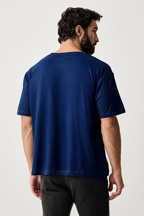 Tommy Hilfiger T-shirt męski bawełniany granatowy UM0UM03685