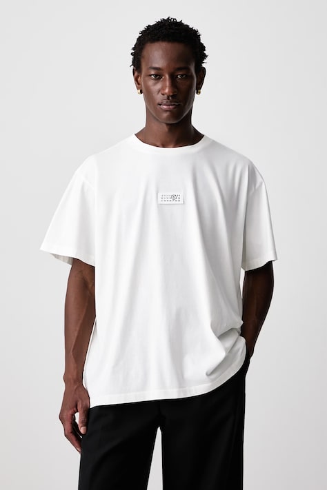 MM6 Maison Margiela T-shirt męski bawełniany biały SH0GC0071-M20258
