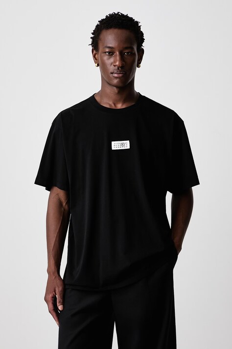 MM6 Maison Margiela T-shirt męski bawełniany czarny SH0GC0071-M20258