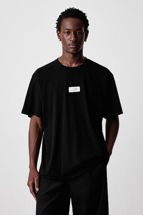 MM6 Maison Margiela T-shirt męski bawełniany czarny SH0GC0071-M20258