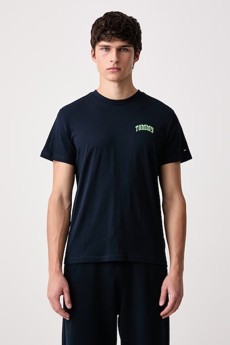 Tommy Jeans T-shirt męski bawełniany granatowy DM0DM23558