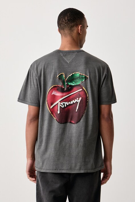 Tommy Jeans T-shirt męski bawełniany szary DM0DM23551
