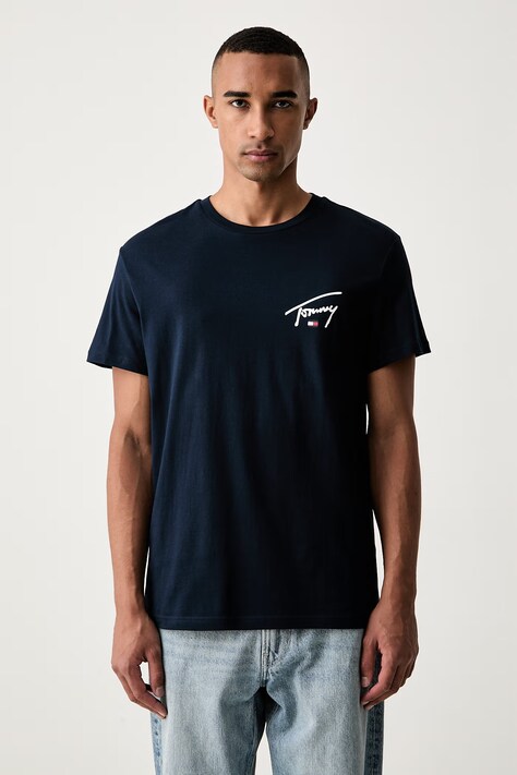 Tommy Jeans majica muška pamučna mornarsko plava DM0DM23550