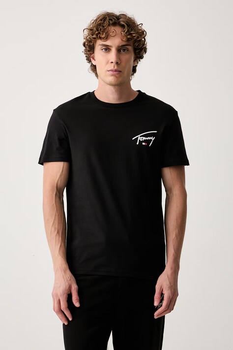 Tommy Jeans tričko pánské bavlněné černé DM0DM23550