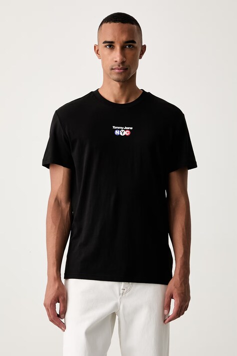 Tommy Jeans majica ženska pamučna crna DM0DM23545